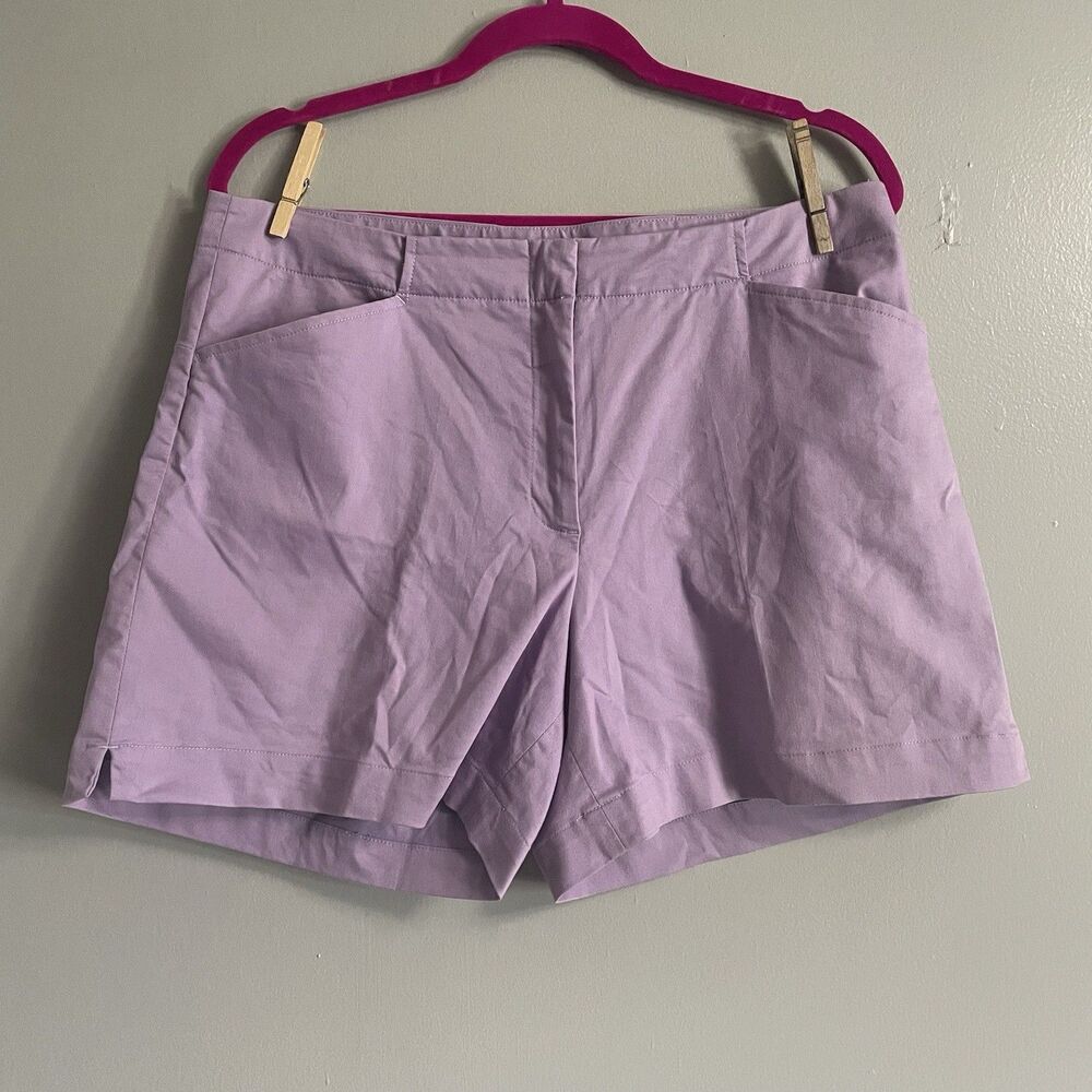 Nike Golf Dri-FIT Stretch Chino Pockets Shorts Womens 12 Purple